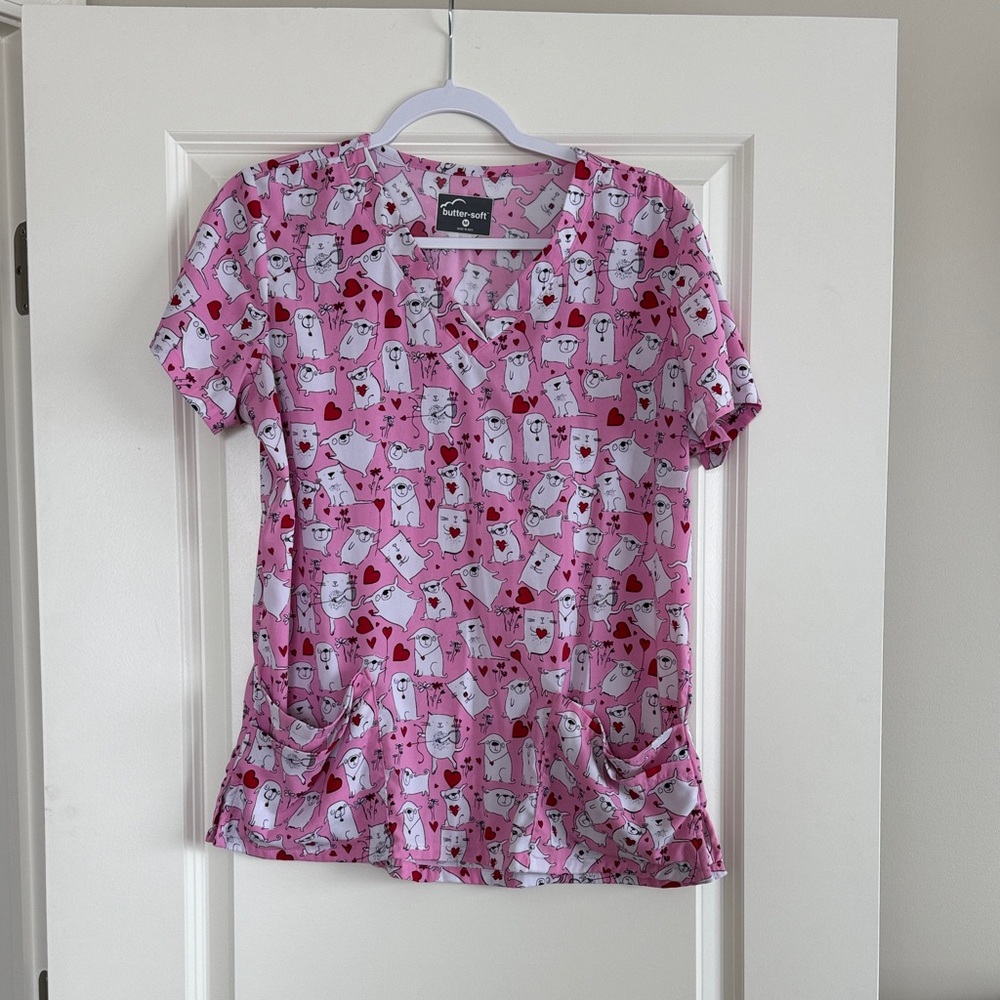 Valentine’s Day Cat & Dog Scrub Top